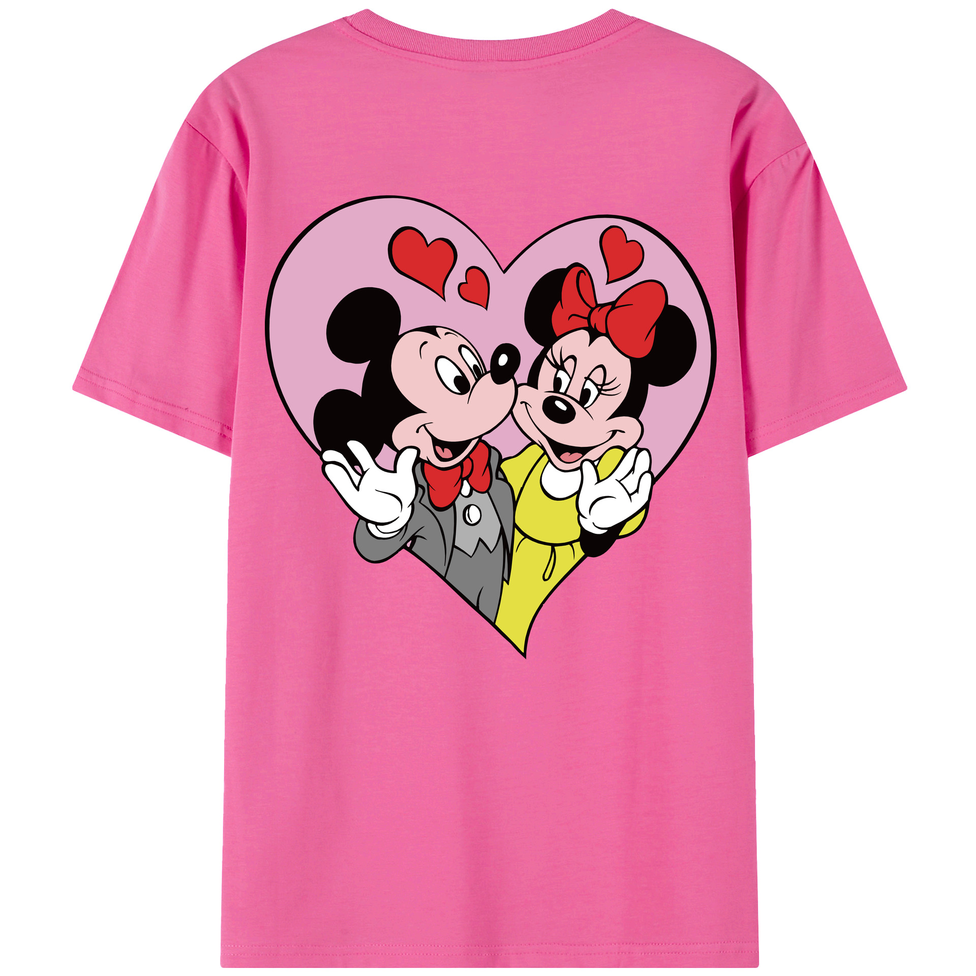 （画像用） ミッキーマウス Mickey Mouse レディース半袖Tシャツ(バックプリント)